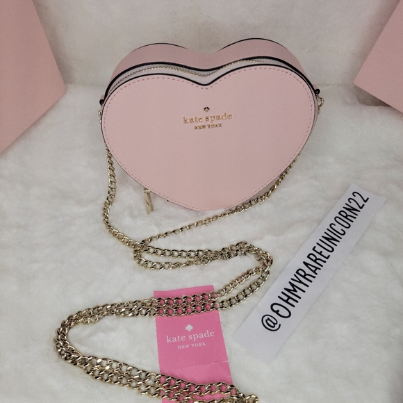 Mini Kate Spade heart ♥️ Love Shack Pink Crossbody - Picture 1 of 16